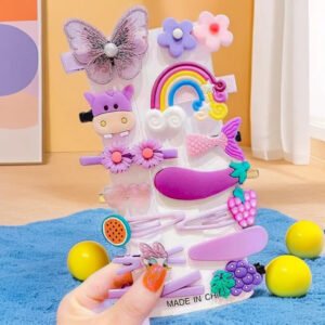 New children's hair clips, girls' hair clips, Korean cute princess, flower boy side clip bangs 14-piece set of small clips